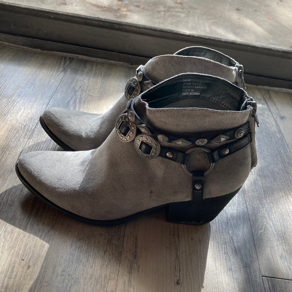 Silver Western/Yallternative Ankle Boots - Coconuts by Matisse - 8.5 Women’s